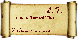 Linhart Tonuzóba névjegykártya